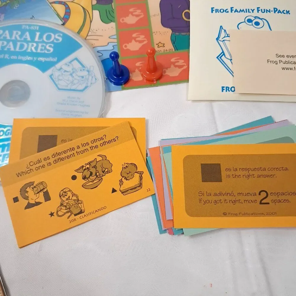 Frog Family Fun Packs Game 20-R Bilingual‎ reading Spanish English Homeschool
